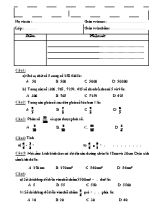 Đề thi học kì 2 môn Toán Lớp 4